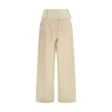 Max Mara Ferito Beige Cotton Casual Pants for Women