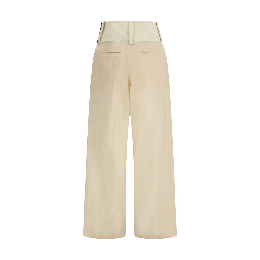 Max Mara Ferito Beige Cotton Casual Pants for Women