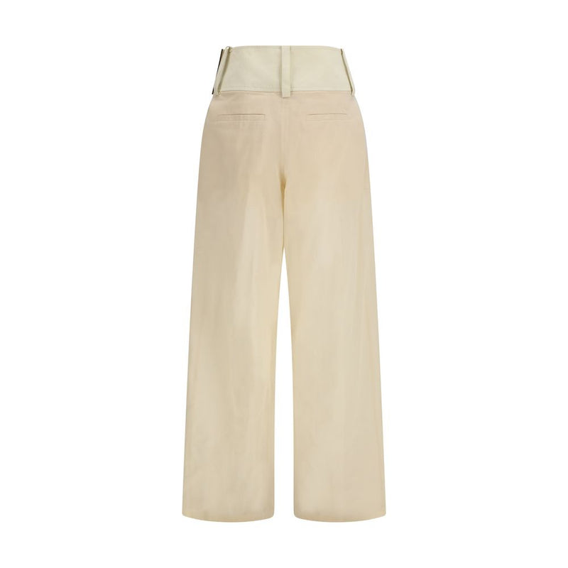 Max Mara Ferito Beige Cotton Casual Pants for Women