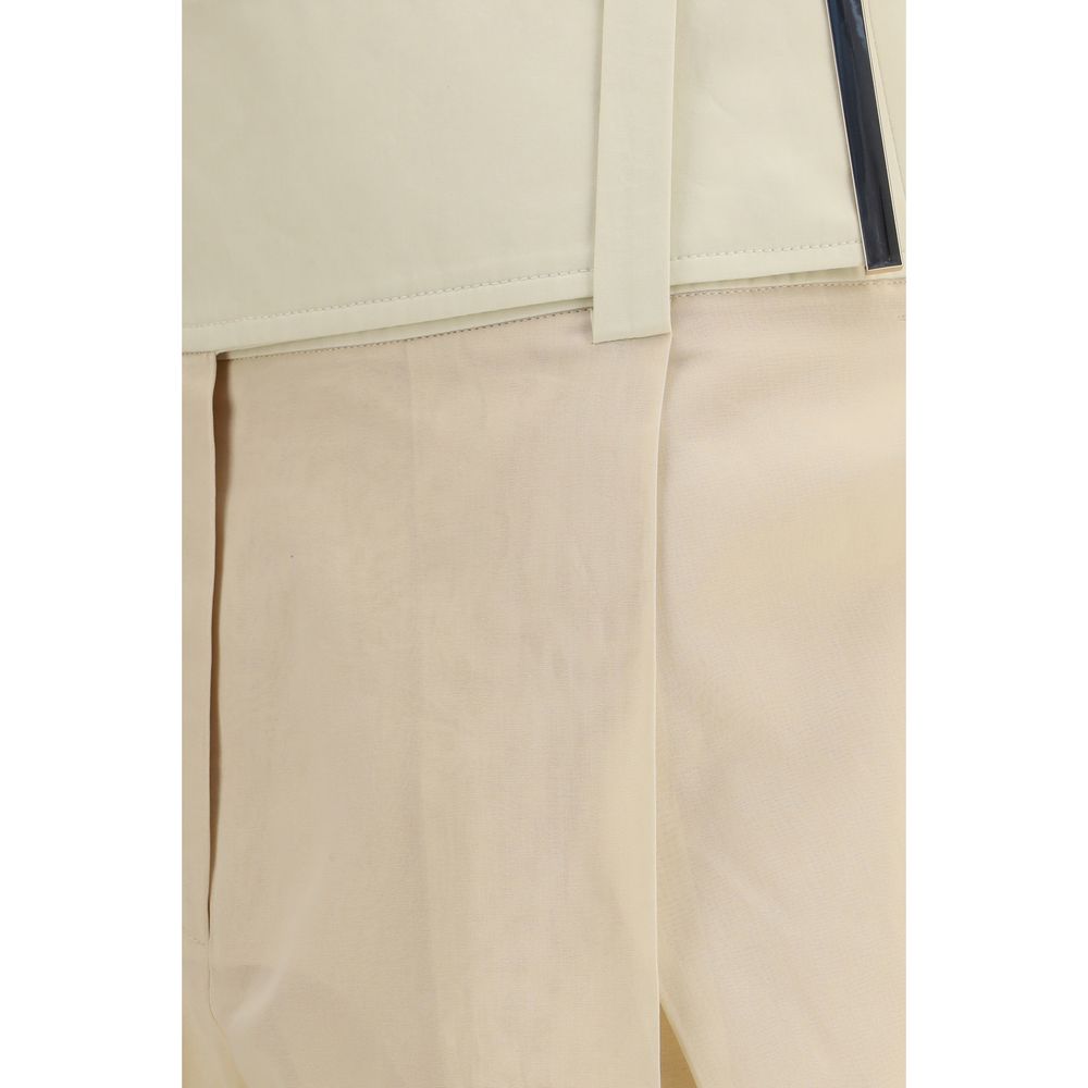 Max Mara Ferito Beige Cotton Casual Pants for Women