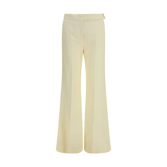 Max Mara Beige Viscose Flared Pants - Piacere Model