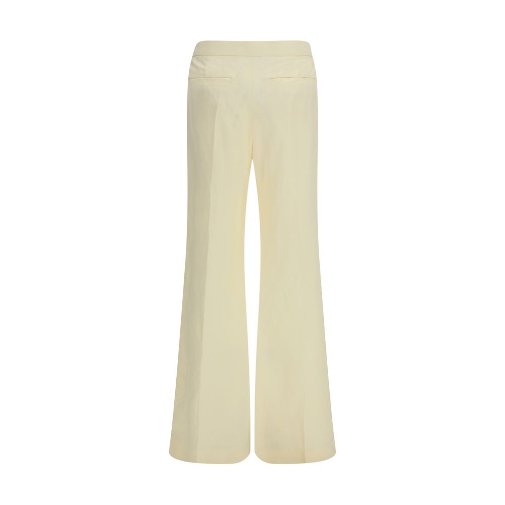 Max Mara Beige Viscose Flared Pants - Piacere Model
