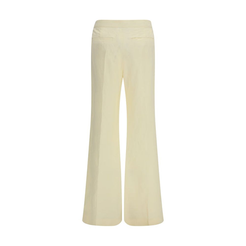 Max Mara Beige Viscose Flared Pants - Piacere Model