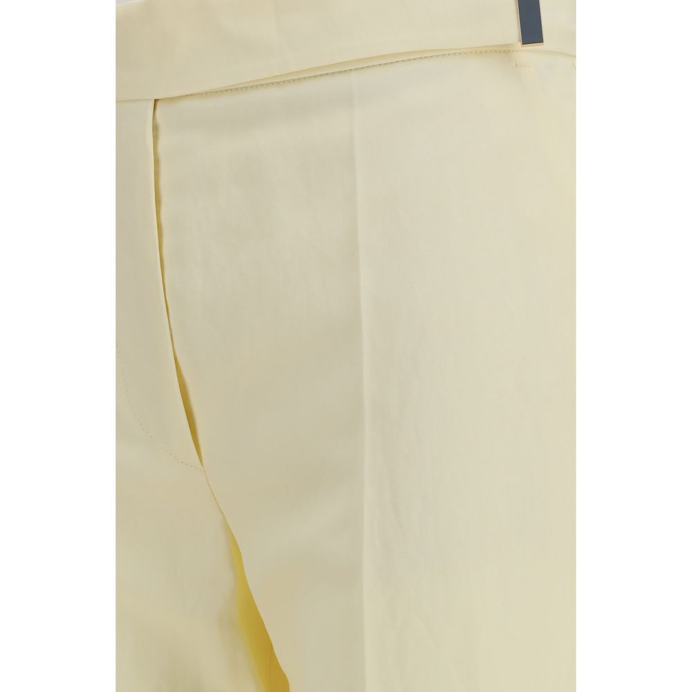Max Mara Beige Viscose Flared Pants - Piacere Model