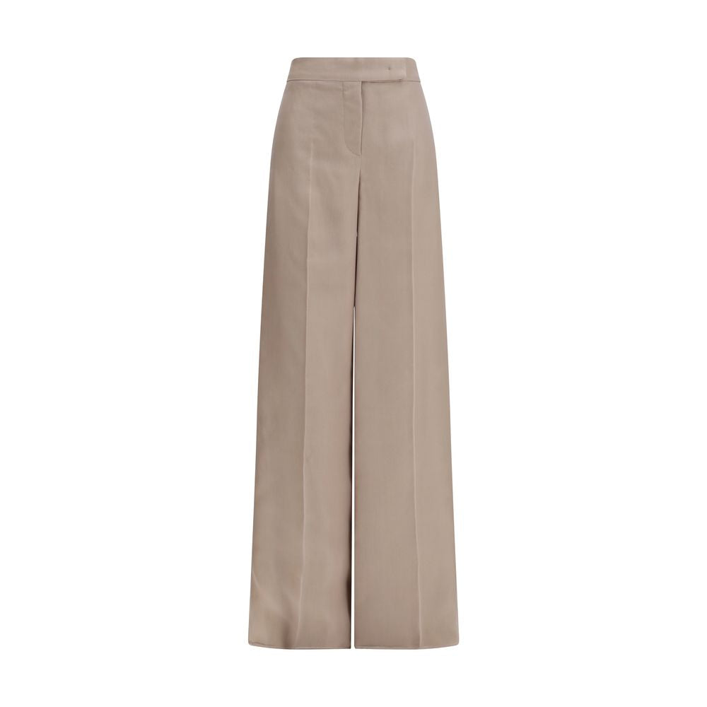 Max Mara Rasoio Beige Silk Casual Pants for Women