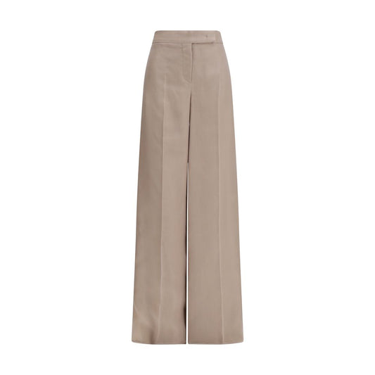 Max Mara Rasoio Beige Silk Casual Pants for Women