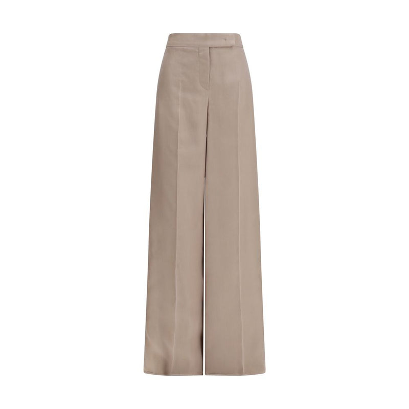 Max Mara Rasoio Beige Silk Casual Pants for Women