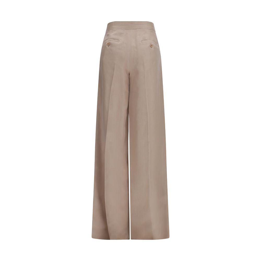 Max Mara Rasoio Beige Silk Casual Pants for Women