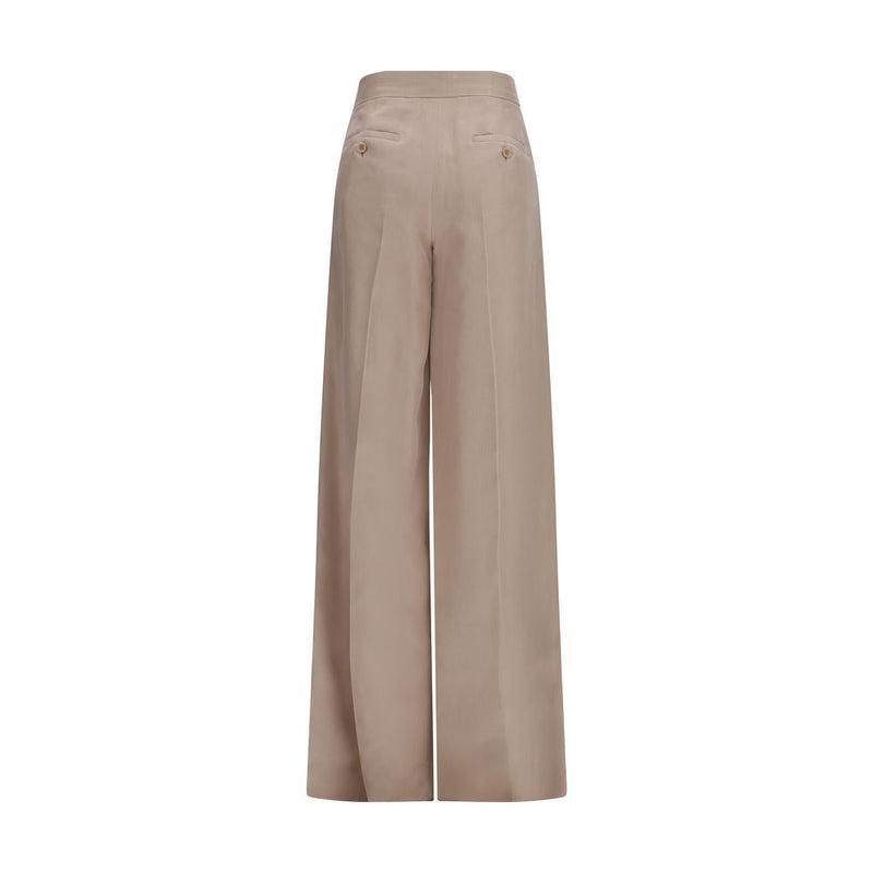 Max Mara Rasoio Beige Silk Casual Pants for Women