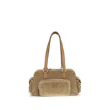 Miu Miu Beige Cotton Shoulder Bag - Chic and Practical
