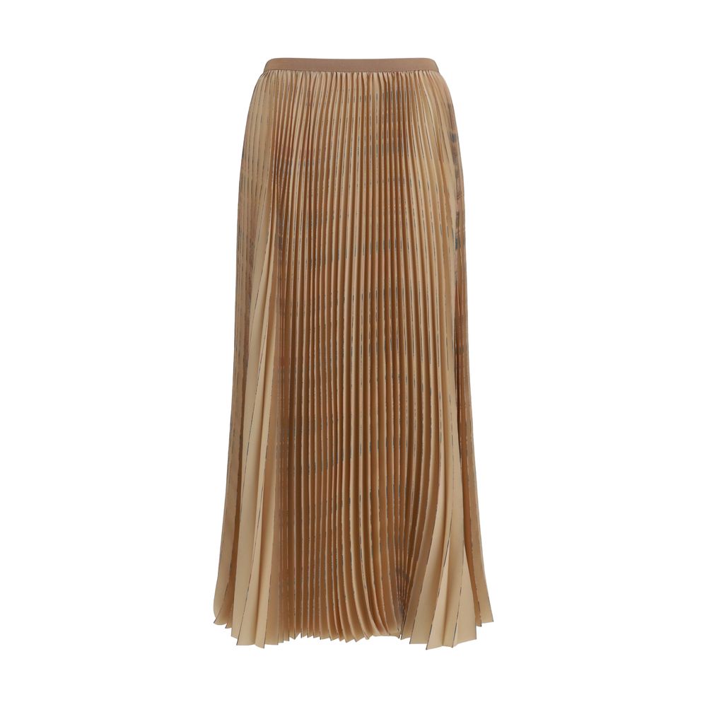 Fabiana Filippi Beige Pleated Midi Skirt for Women