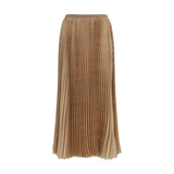 Fabiana Filippi Beige Pleated Midi Skirt for Women