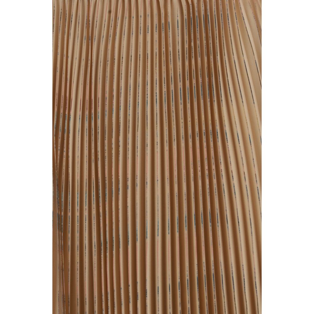 Fabiana Filippi Beige Pleated Midi Skirt for Women