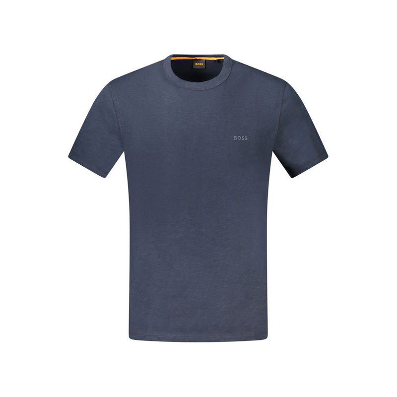 T-shirt en coton bleu Hugo Boss