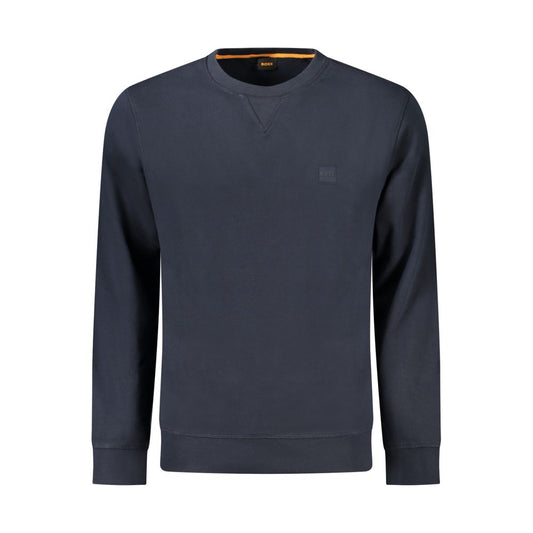 Sweat-shirt en coton bleu Hugo Boss
