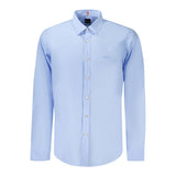 Chemise homme en coton Hugo Boss Azzurro