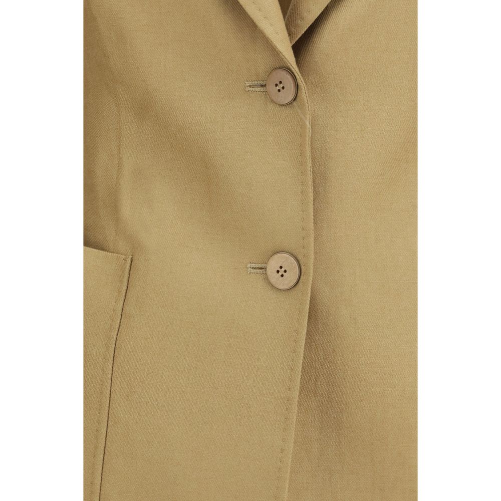 Max Mara Volonta Beige Linen Jacket for Women