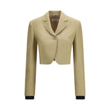 Max Mara Buono Beige Linen Denim Jacket for Women