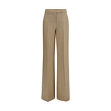 Max Mara Beige Linen Palazzo Pants for Women