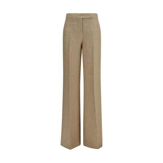 Max Mara Beige Linen Palazzo Pants for Women