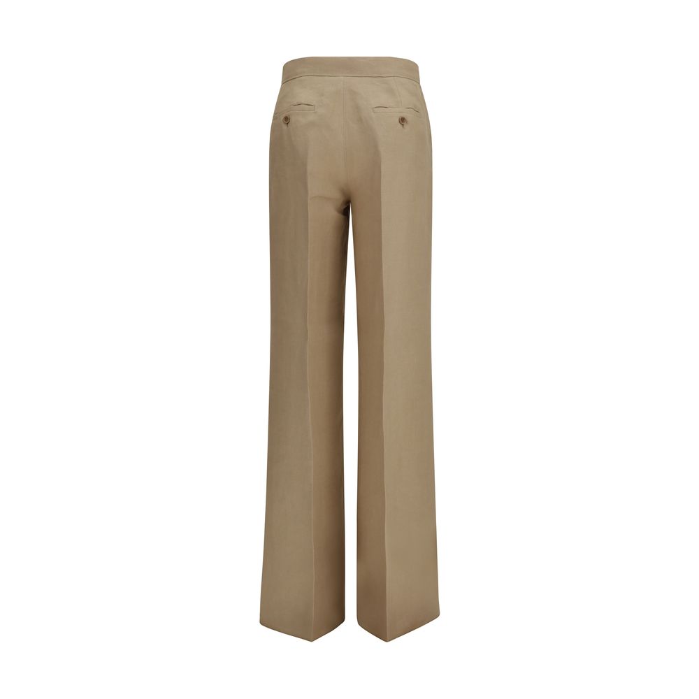Max Mara Beige Linen Palazzo Pants for Women