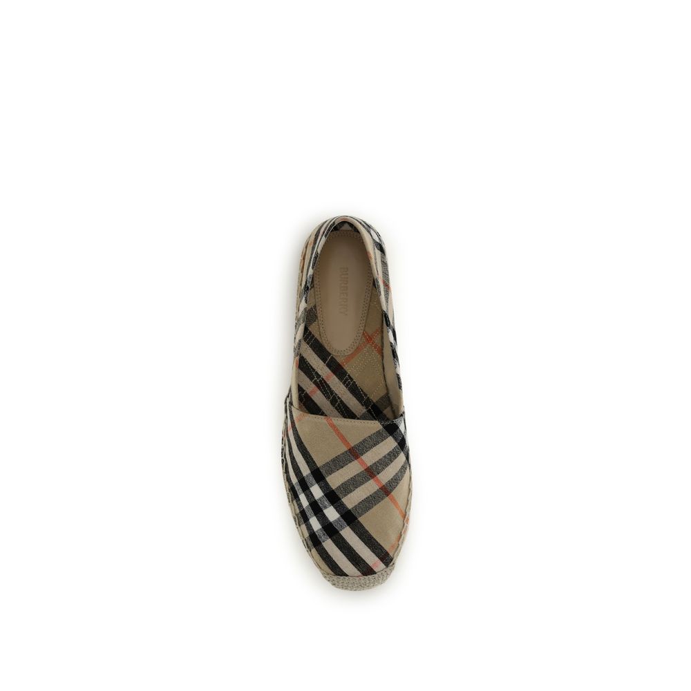 Burberry Multicolor Cotton Espadrilles - Mews Check Design