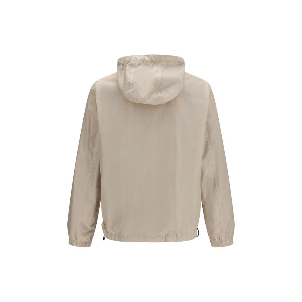 Burberry Beige Reversible Check Hooded Jacket for Men