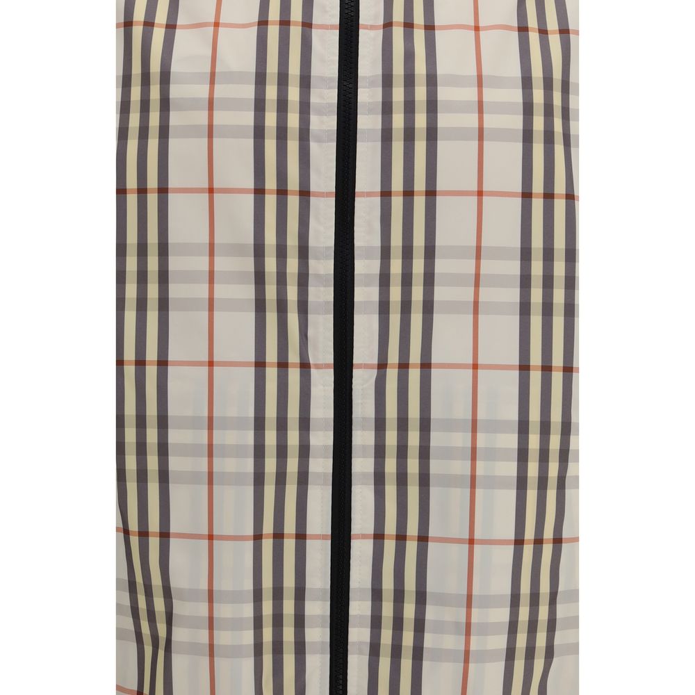 Burberry Beige Reversible Check Hooded Jacket for Men