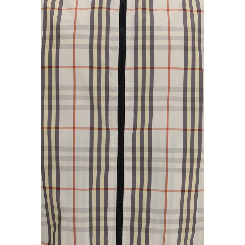 Burberry Beige Reversible Check Hooded Jacket