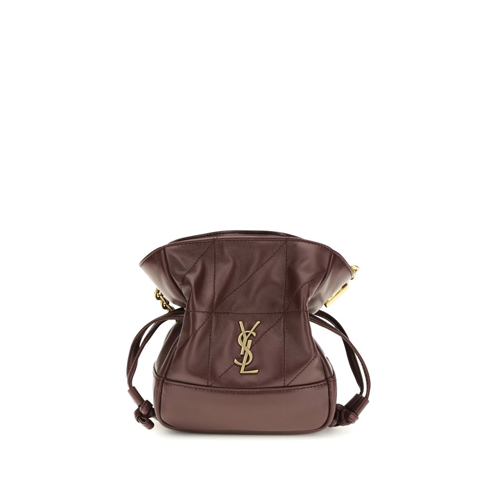 Saint Laurent Bordeaux Lamb Ovis Aries Shoulder Bag