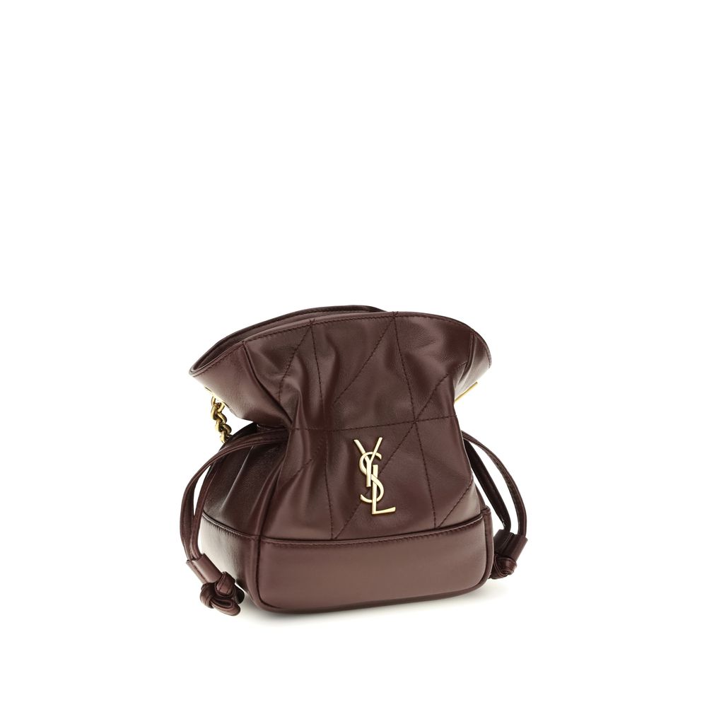Saint Laurent Bordeaux Lamb Ovis Aries Shoulder Bag