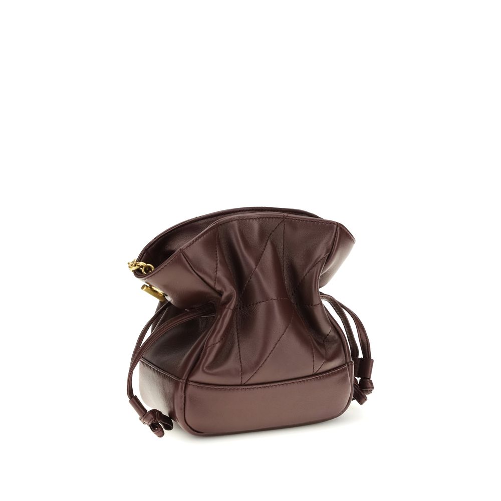 Saint Laurent Bordeaux Lamb Ovis Aries Shoulder Bag