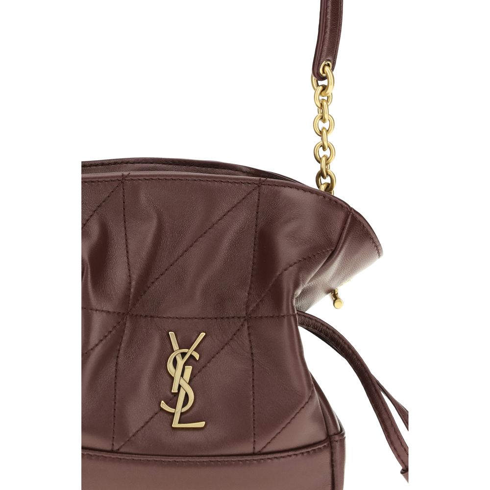 Saint Laurent Bordeaux Lamb Ovis Aries Shoulder Bag