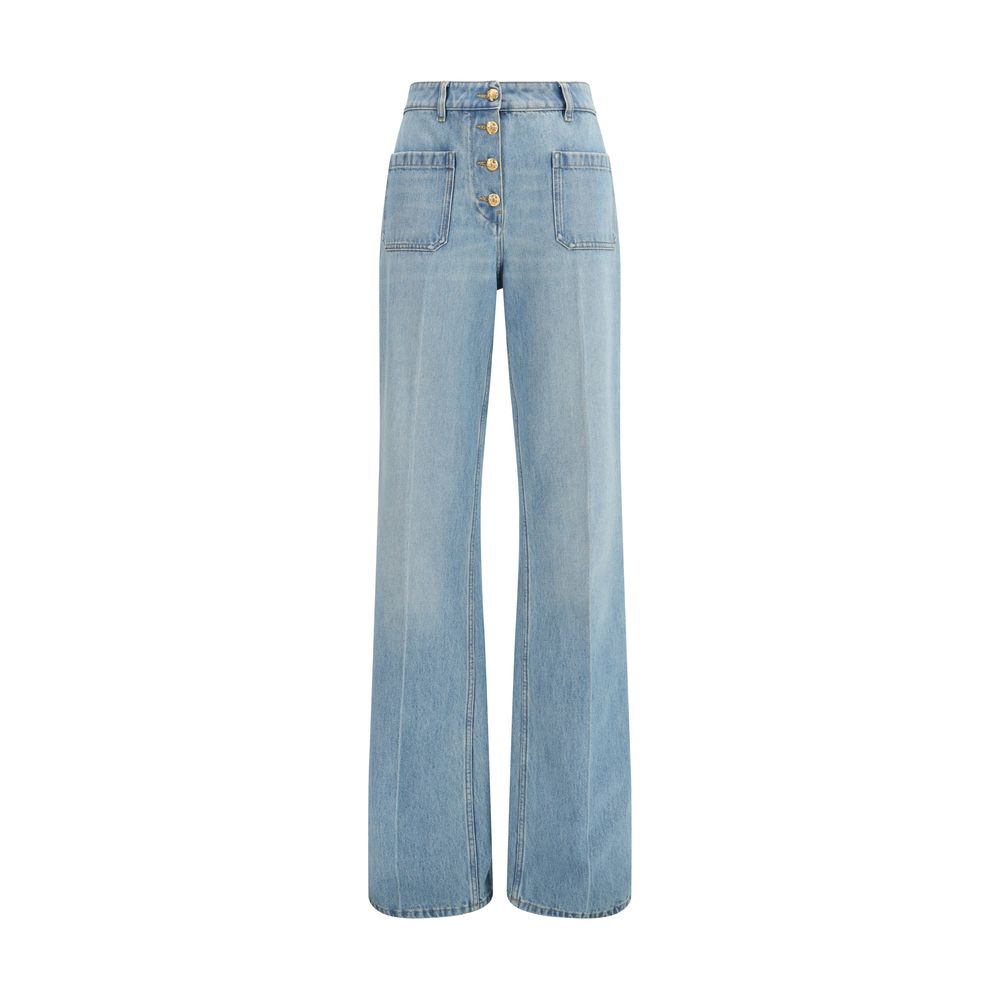 Valentino Chez Valentino Blue Cotton Jeans for Women