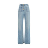 Valentino Chez Valentino Blue Cotton Jeans for Women