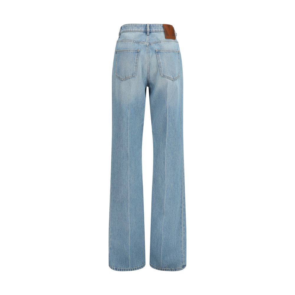 Valentino Chez Valentino Blue Cotton Jeans for Women