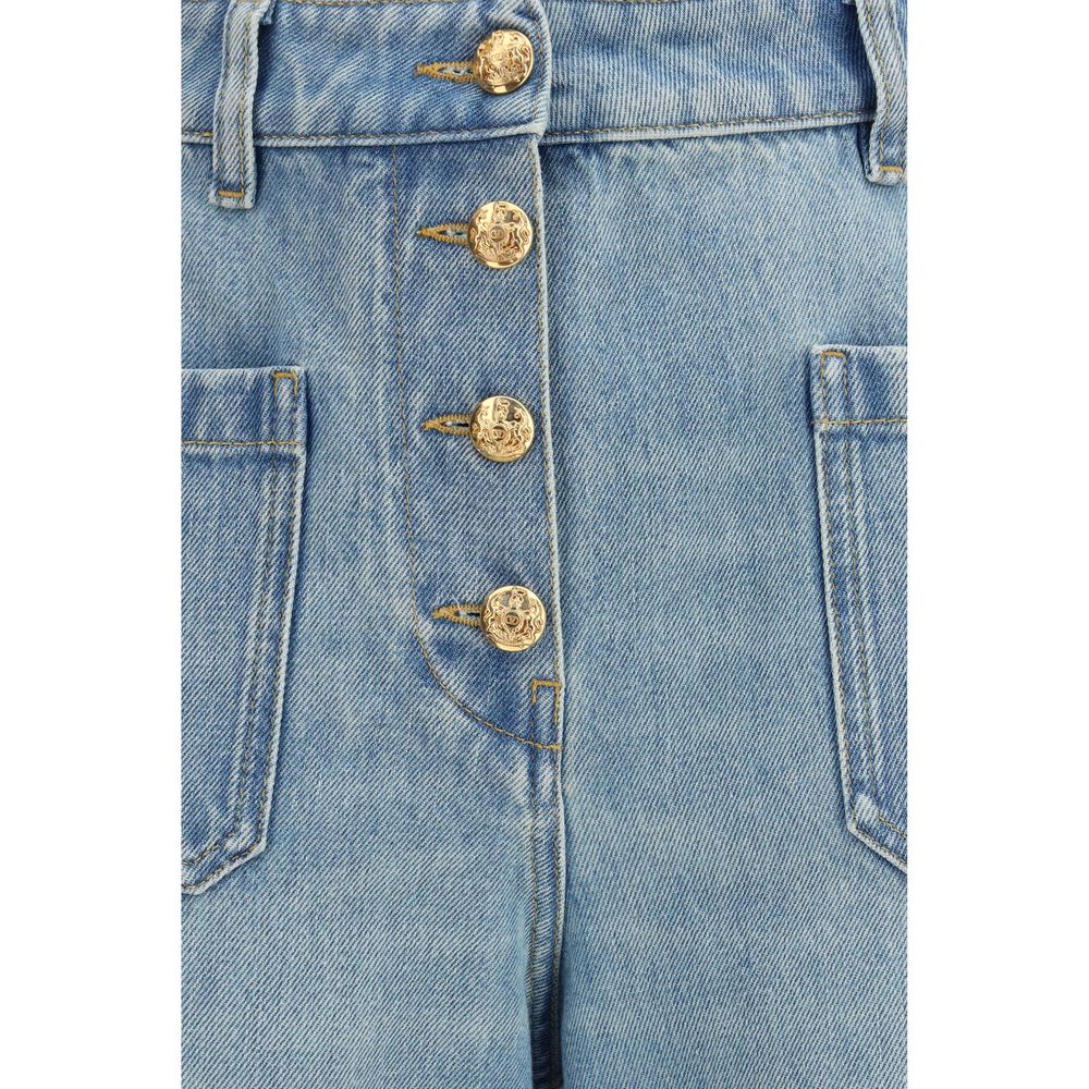 Valentino Chez Valentino Blue Cotton Jeans for Women