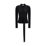 Ganni Black Marl Mesh Shirt - Recycled Polyester