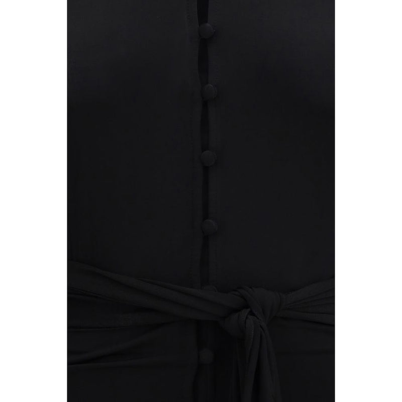 Ganni Black Marl Mesh Shirt - Recycled Polyester