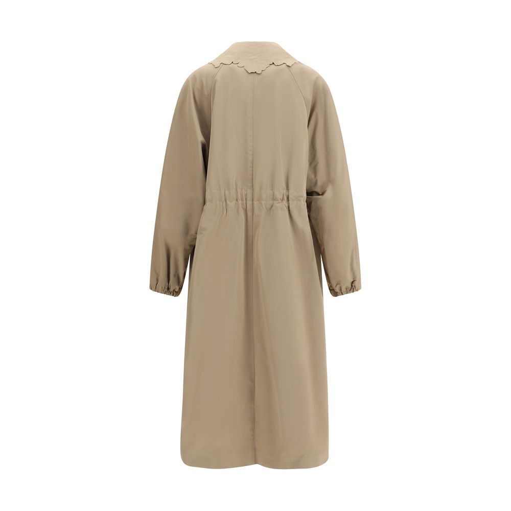 Fabiana Filippi Trench Coat en Polyester Beige pour Femme