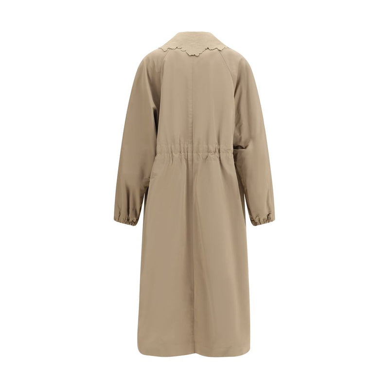 Fabiana Filippi Trench Coat en Polyester Beige pour Femme
