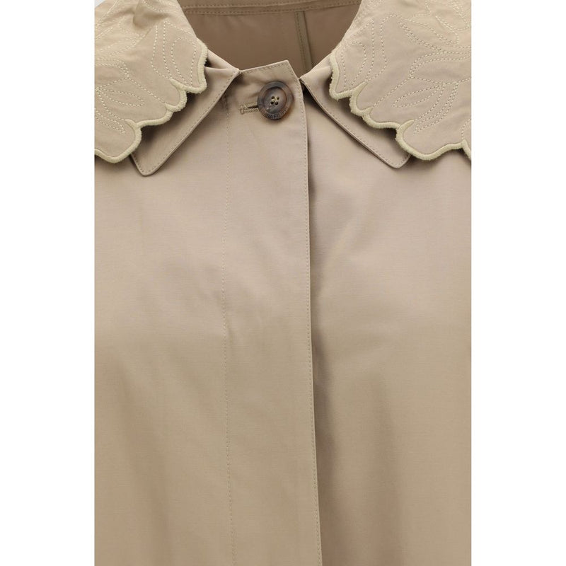 Fabiana Filippi Trench Coat en Polyester Beige pour Femme