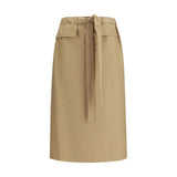 Fabiana Filippi Beige Cotton Midi Skirt - Elegant Everyday Wear