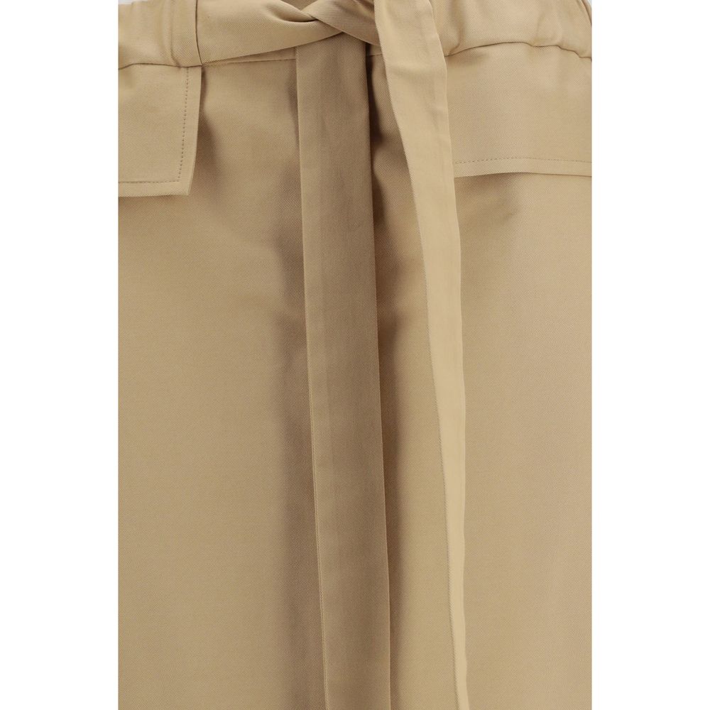 Fabiana Filippi Beige Cotton Midi Skirt - Elegant Everyday Wear