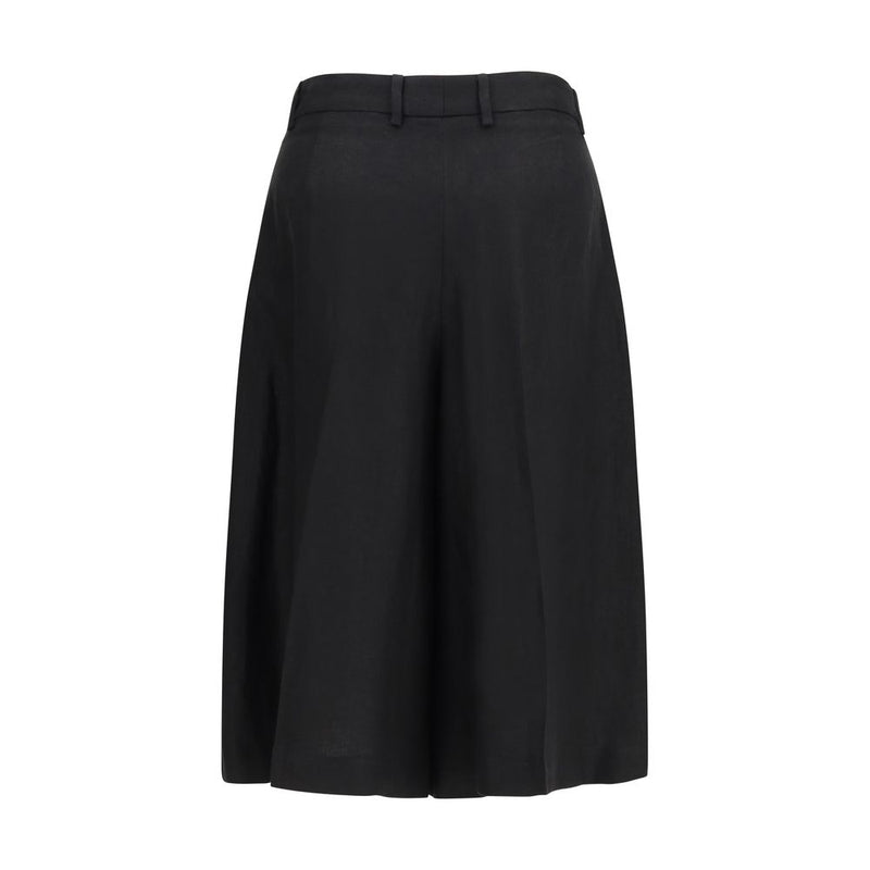 Lardini Black Viscose Bermuda Shorts for Women