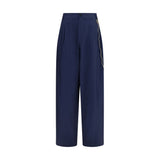 Darkpark Phebe Blue Cotton Casual Pants for Women