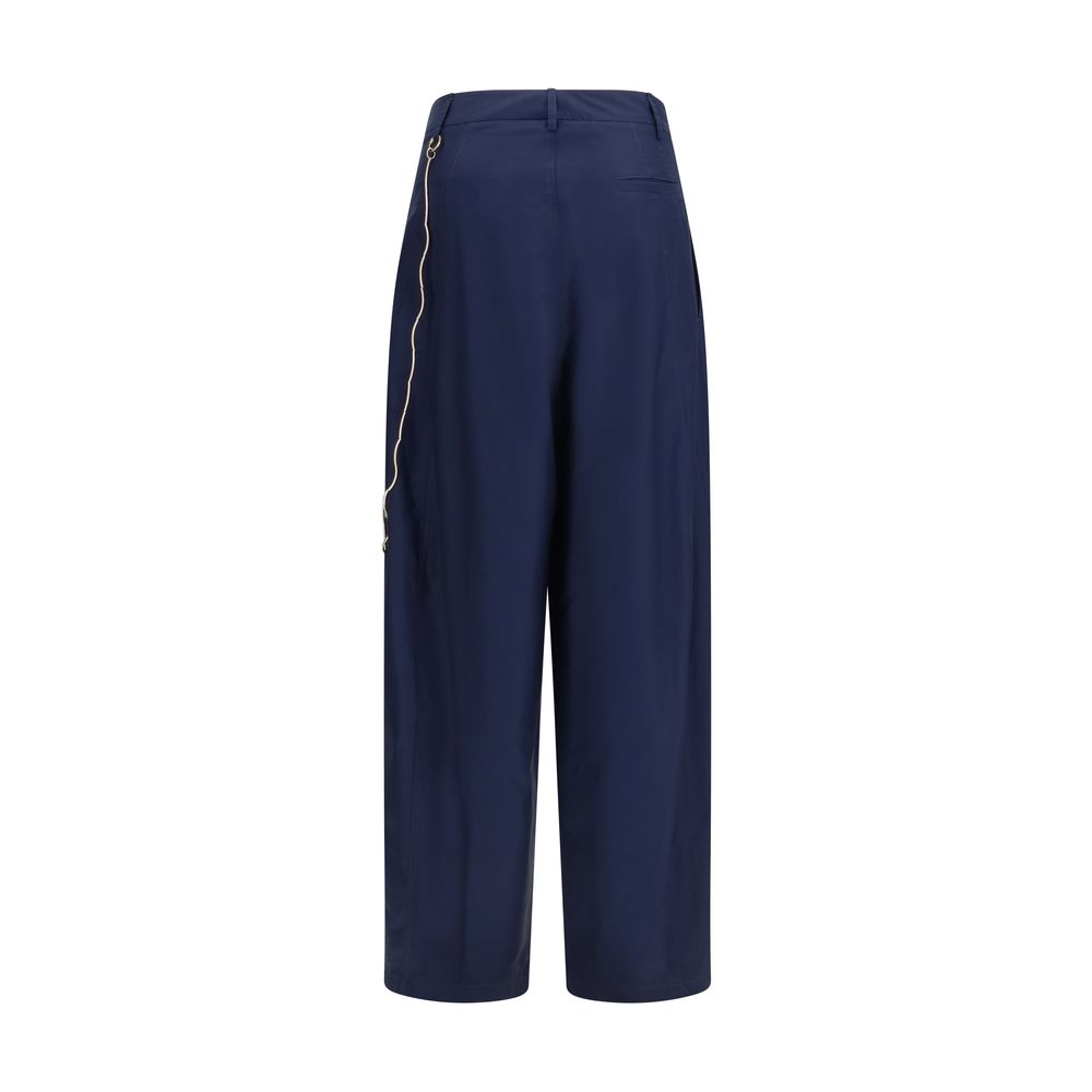 Darkpark Phebe Blue Cotton Casual Pants for Women