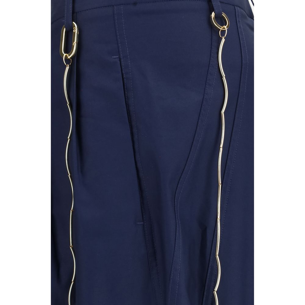 Darkpark Phebe Blue Cotton Casual Pants for Women