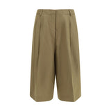 Fabiana Filippi Beige Viscose Cropped Pants for Women