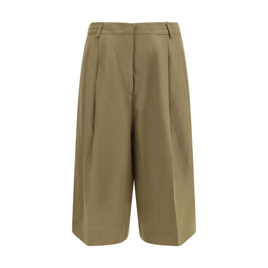 Fabiana Filippi Beige Viscose Cropped Pants for Women